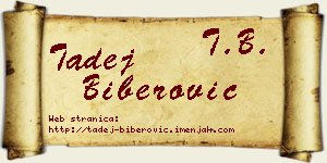 Tadej Biberović vizit kartica